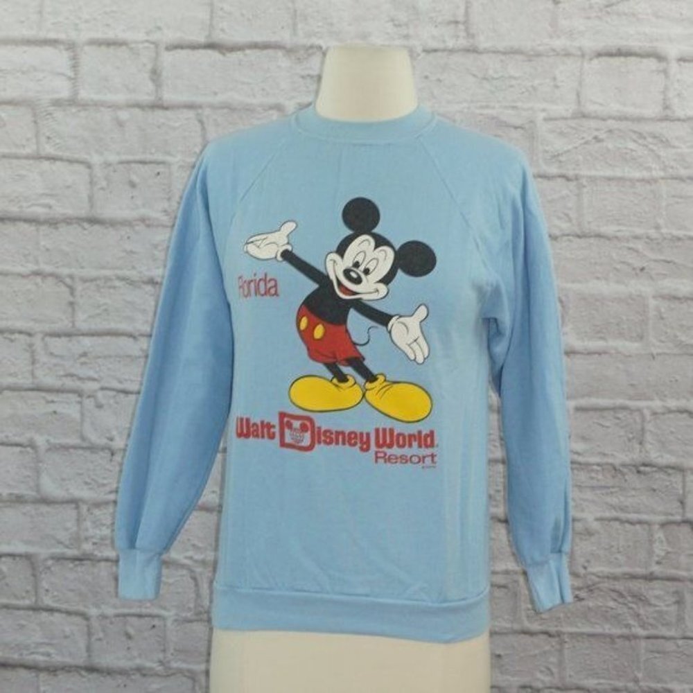 Vintage 80s Disney Mickey Mouse Pullover Jumper Sweatshirt Small